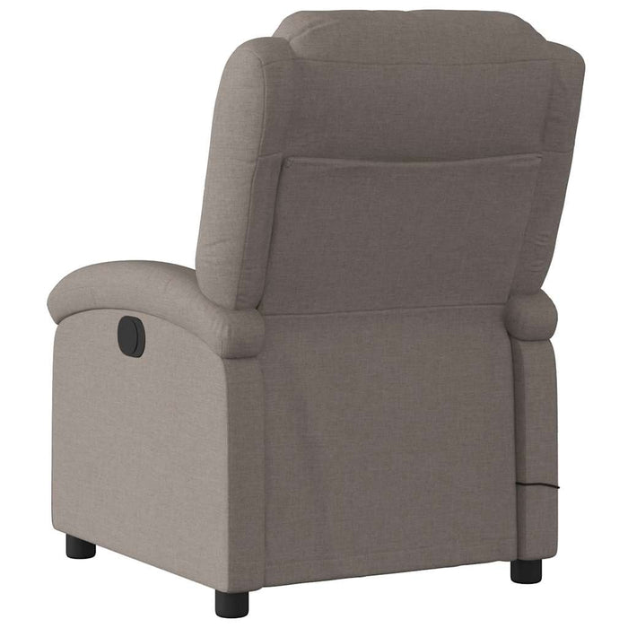 Fotoliu de masaj rabatabil, gri taupe, material textil - WALTI WALTI