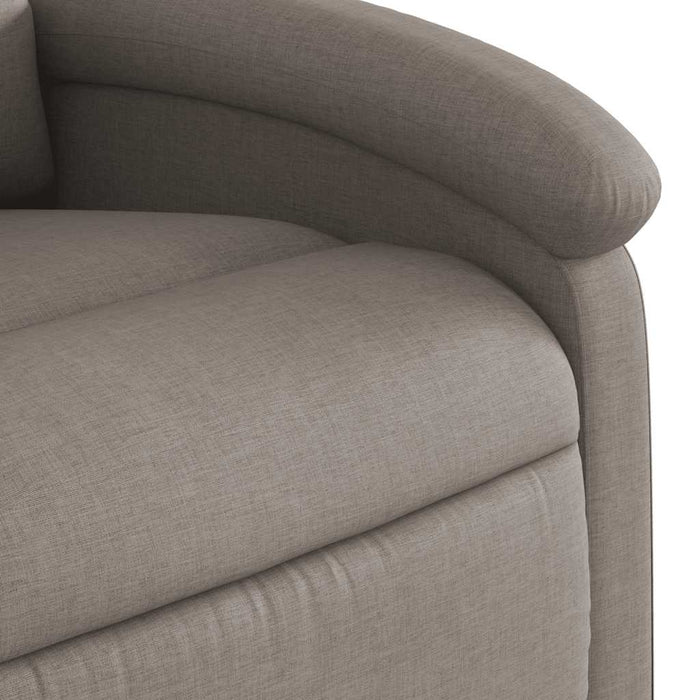 Fotoliu de masaj rabatabil, gri taupe, material textil - WALTI WALTI
