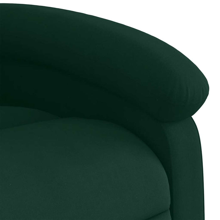 Fotoliu de masaj rabatabil, verde închis, catifea - WALTI WALTI