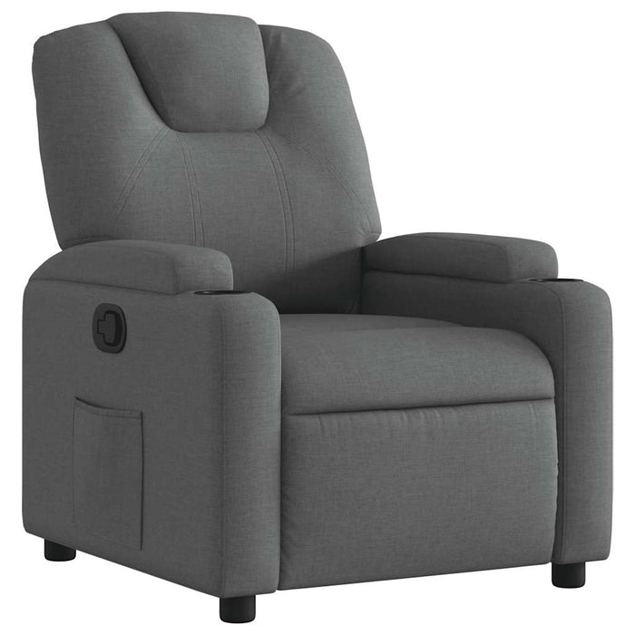 Fotoliu rabatabil gri închis, material textil - WALTI WALTI