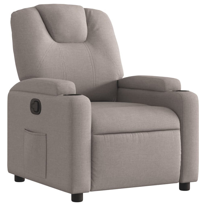 Fotoliu rabatabil, gri taupe, material textil WALTI