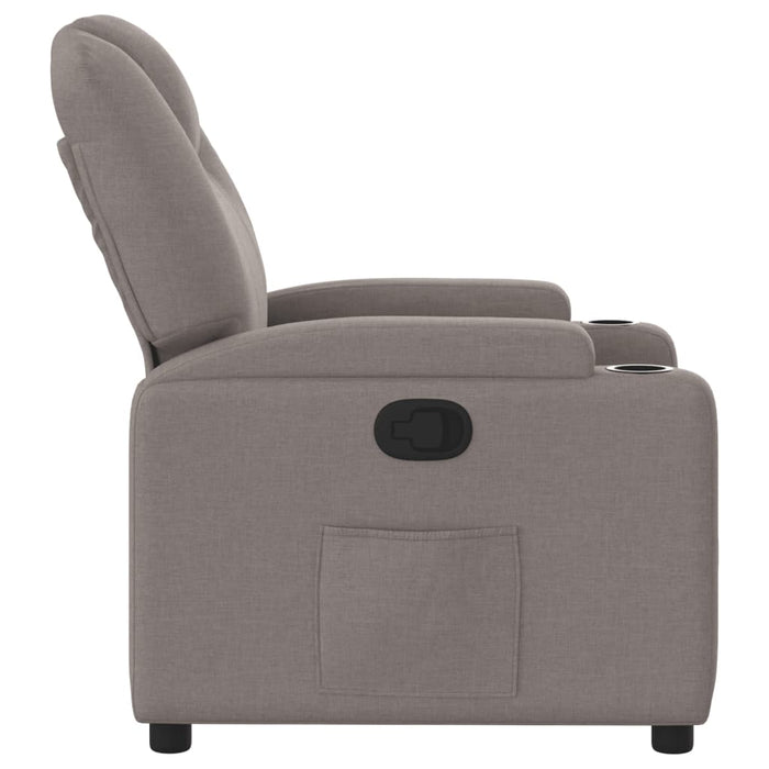 Fotoliu rabatabil, gri taupe, material textil WALTI