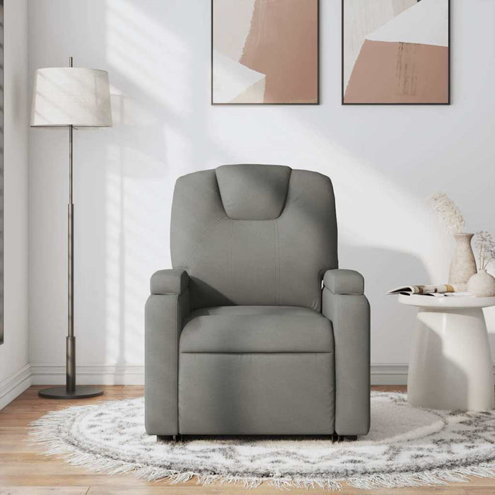 Fotoliu de masaj rabatabil, gri închis, material textil - WALTI WALTI