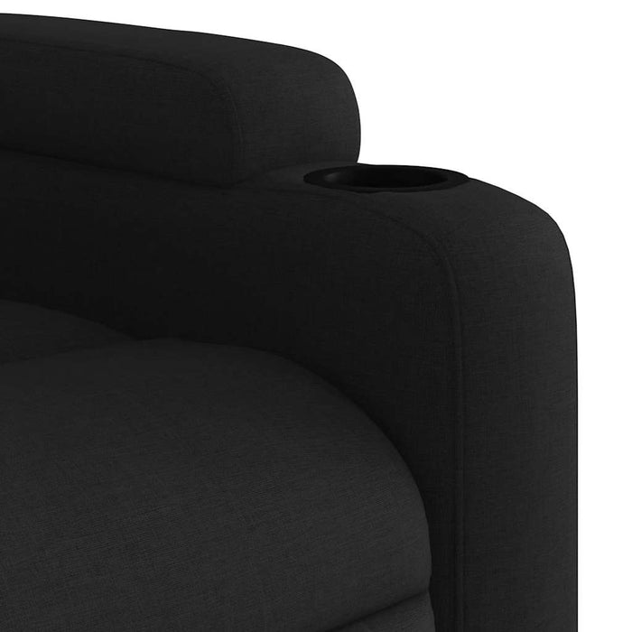 Fotoliu de masaj rabatabil, negru, material textil WALTI