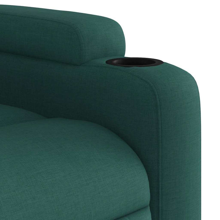 Fotoliu de masaj rabatabil, verde închis, material textil - WALTI WALTI