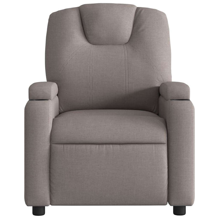 Fotoliu de masaj rabatabil, gri taupe, material textil - WALTI WALTI