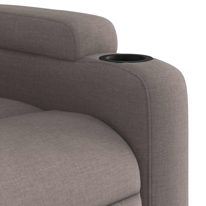 Fotoliu de masaj rabatabil, gri taupe, material textil - WALTI WALTI