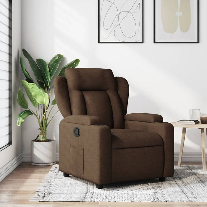 Fotoliu rabatabil, maro, material textil - WALTI WALTI