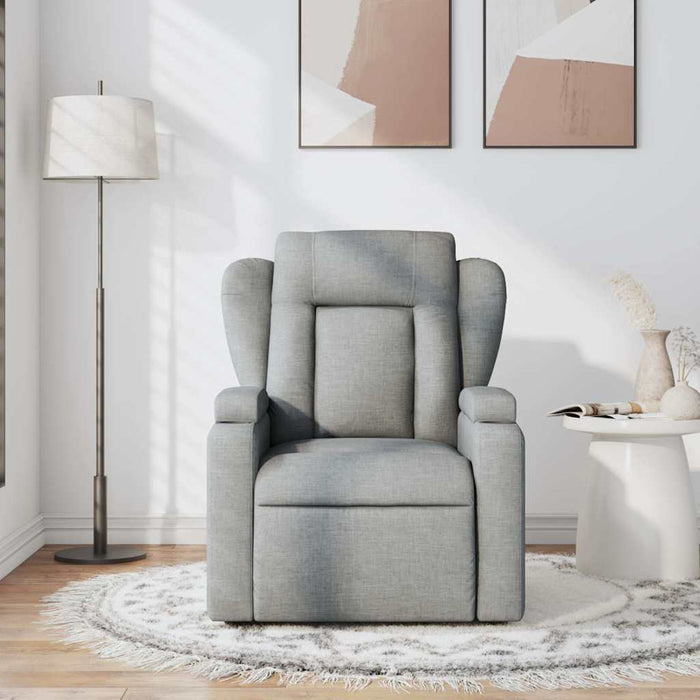 Fotoliu de masaj rabatabil, gri deschis, textil - WALTI WALTI