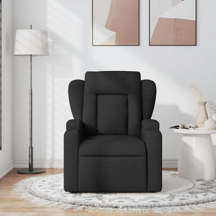 Fotoliu de masaj rabatabil, negru, material textil - WALTI WALTI