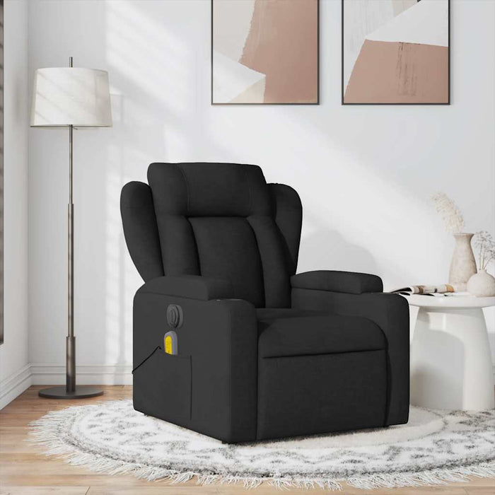 Fotoliu de masaj rabatabil, negru, material textil - WALTI WALTI
