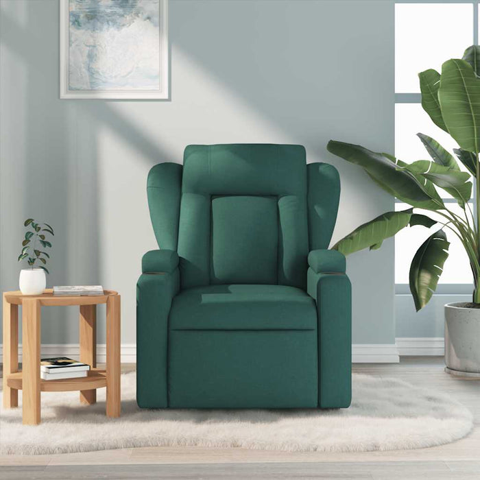 Fotoliu de masaj rabatabil, verde închis, material textil - WALTI WALTI
