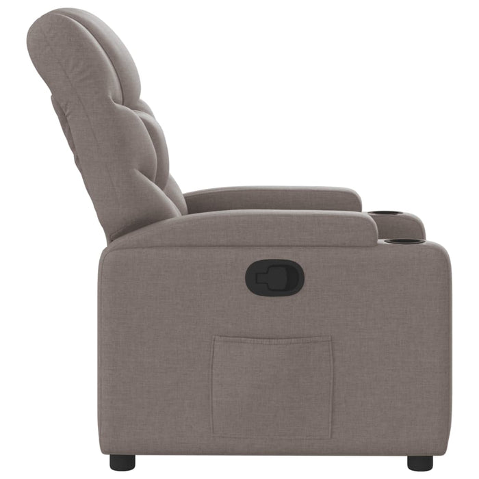 Fotoliu rabatabil, gri taupe, material textil WALTI