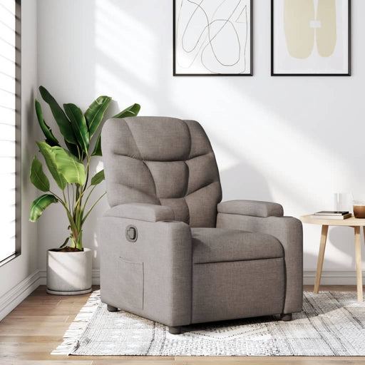 Fotoliu rabatabil, gri taupe, material textil - WALTI WALTI