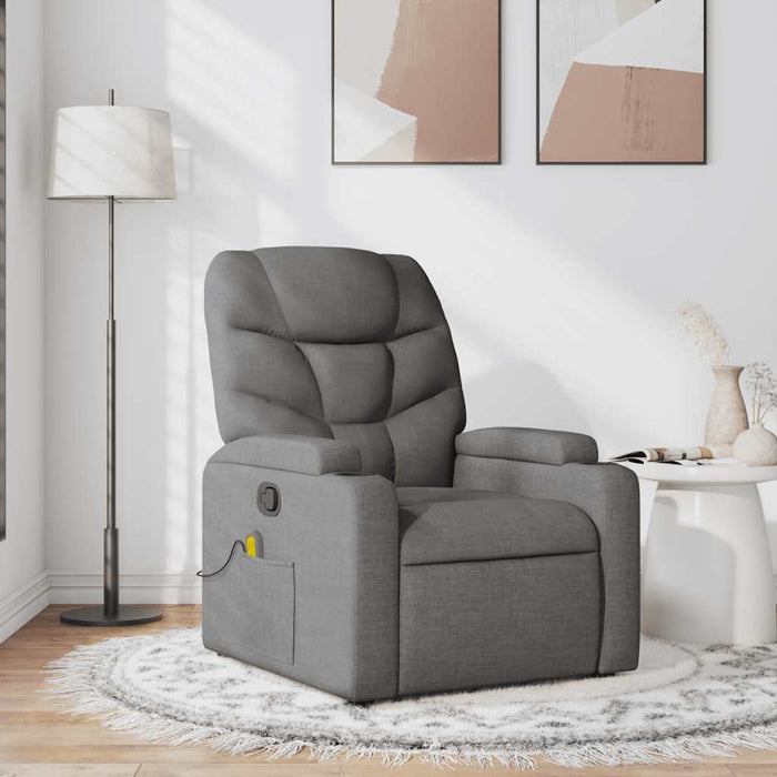 Fotoliu de masaj rabatabil, gri închis, material textil - WALTI WALTI