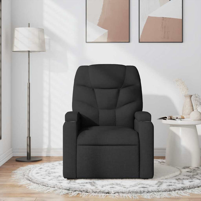 Fotoliu de masaj rabatabil, negru, material textil - WALTI WALTI