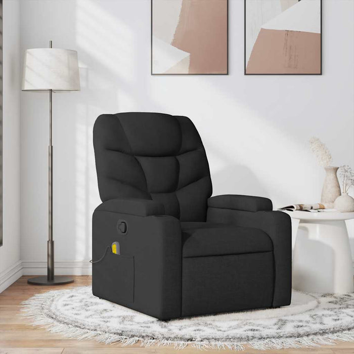 Fotoliu de masaj rabatabil, negru, material textil - WALTI WALTI