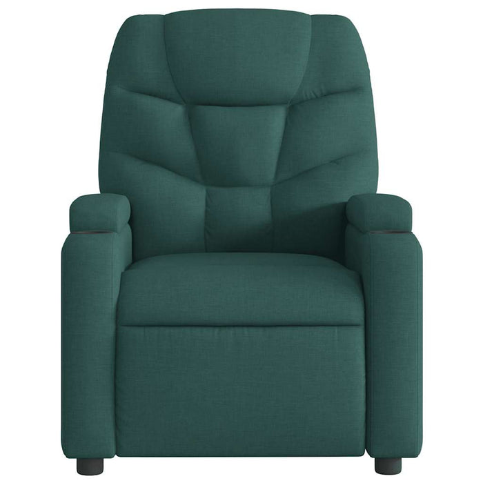 Fotoliu de masaj rabatabil, verde închis, material textil - WALTI WALTI
