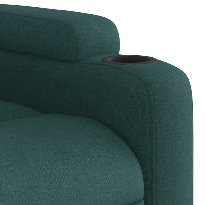 Fotoliu de masaj rabatabil, verde închis, material textil - WALTI WALTI