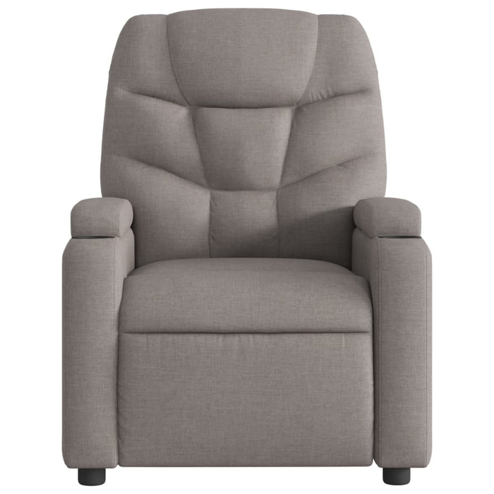 Fotoliu de masaj rabatabil, gri taupe, material textil - WALTI WALTI