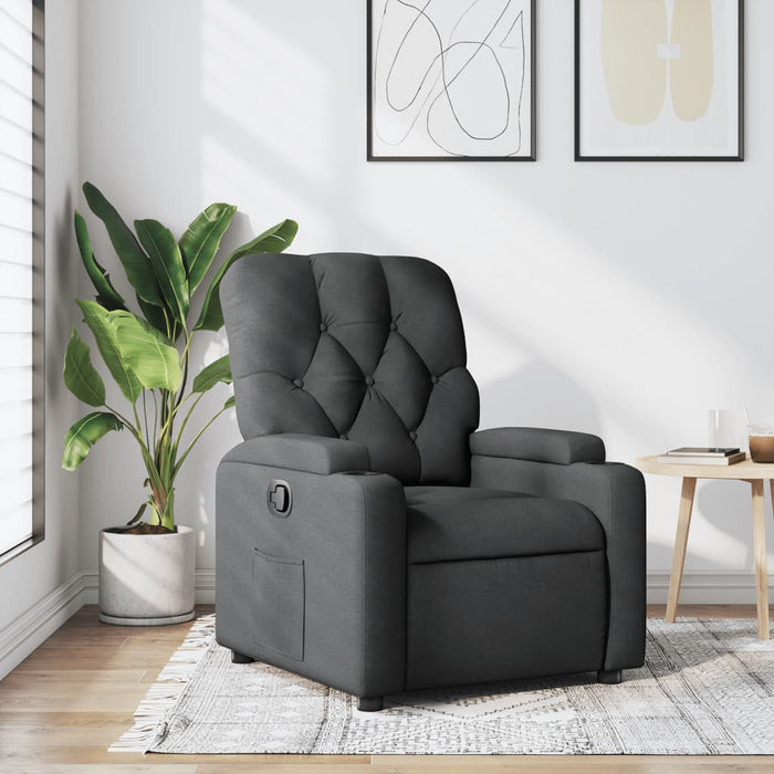Fotoliu rabatabil gri închis, material textil - WALTI WALTI