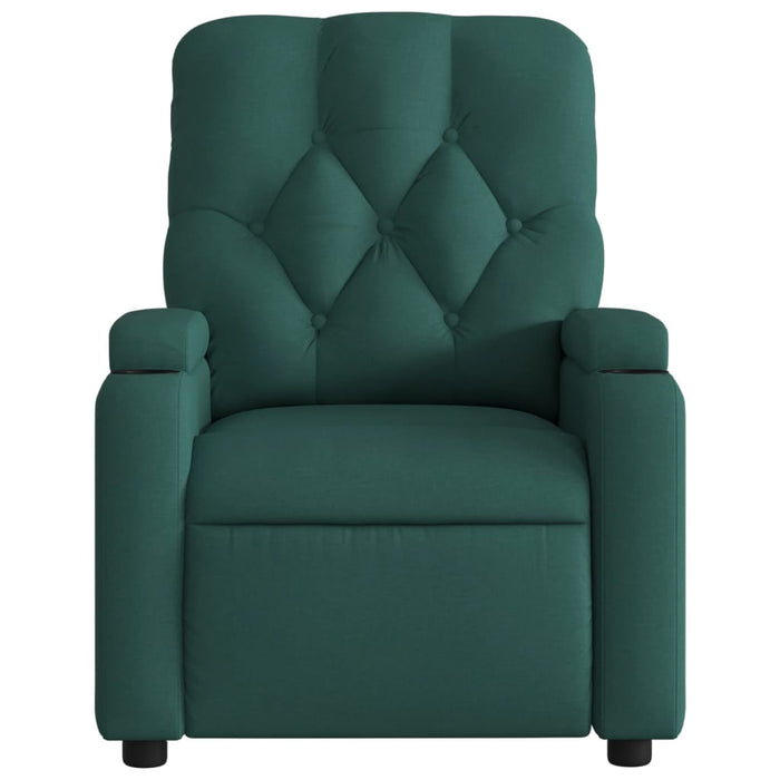 Fotoliu rabatabil, verde închis, material textil WALTI