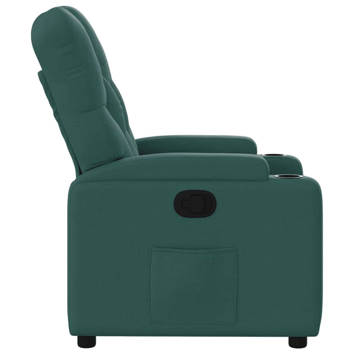 Fotoliu rabatabil, verde închis, material textil WALTI