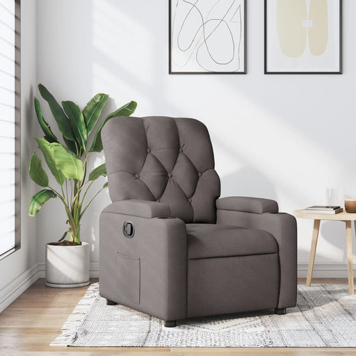 Fotoliu rabatabil, gri taupe, material textil - WALTI WALTI