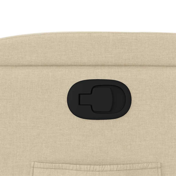 Fotoliu rabatabil, crem, material textil WALTI