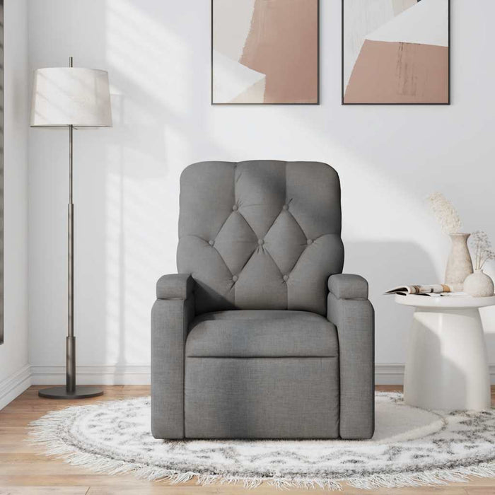 Fotoliu de masaj rabatabil, gri închis, material textil - WALTI WALTI