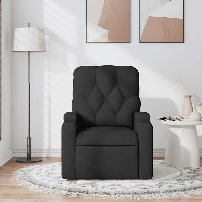 Fotoliu de masaj rabatabil, negru, material textil - WALTI WALTI