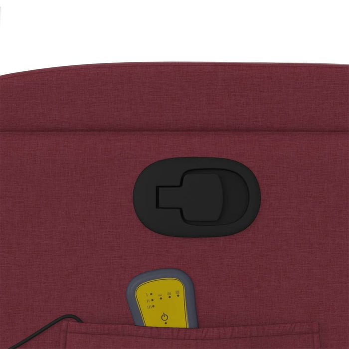 Fotoliu de masaj rabatabil, roșu vin, material textil - WALTI WALTI