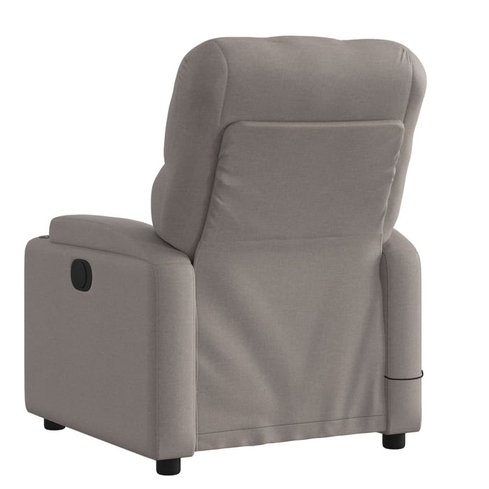 Fotoliu de masaj rabatabil, gri taupe, material textil - WALTI WALTI