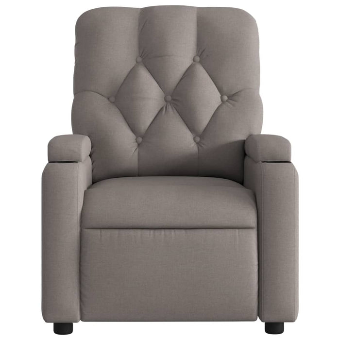 Fotoliu de masaj rabatabil, gri taupe, material textil - WALTI WALTI