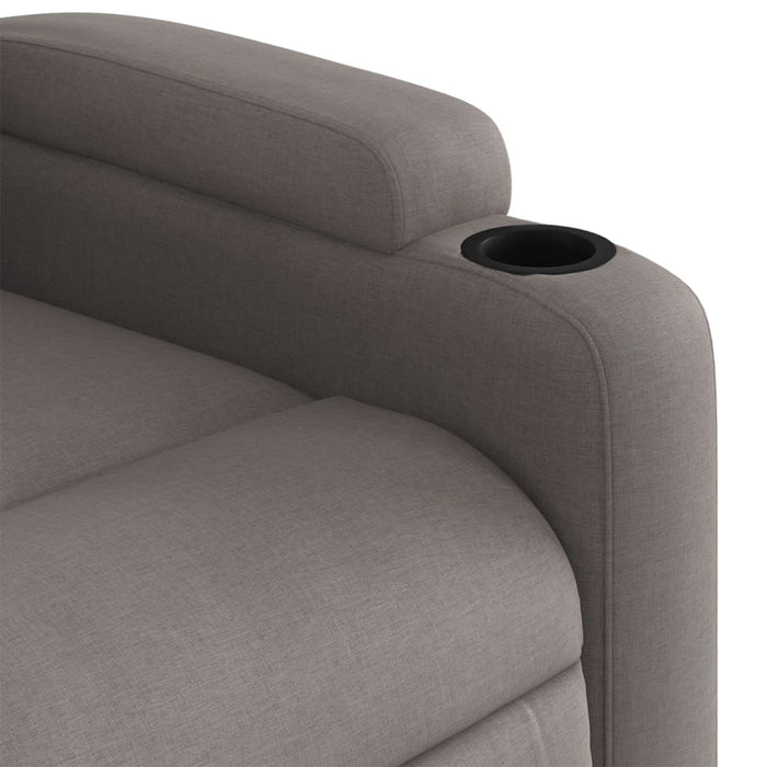 Fotoliu de masaj rabatabil, gri taupe, material textil - WALTI WALTI
