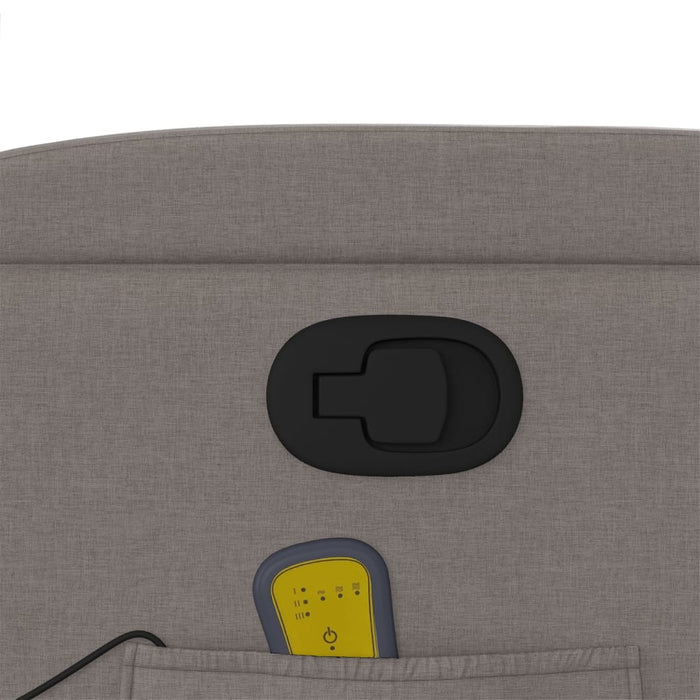 Fotoliu de masaj rabatabil, gri taupe, material textil - WALTI WALTI