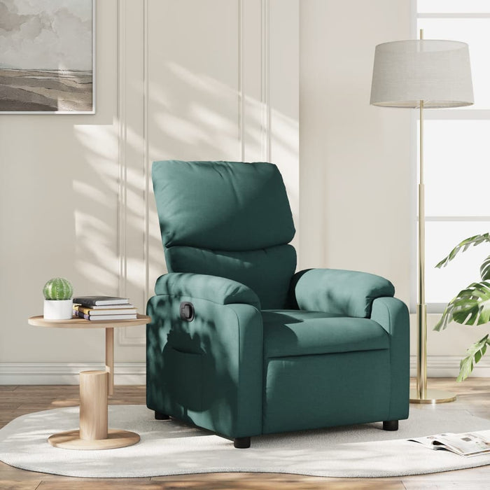 Fotoliu rabatabil, verde închis, material textil - WALTI WALTI