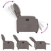 Fotoliu rabatabil, gri taupe, material textil - WALTI WALTI