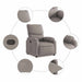 Fotoliu rabatabil, gri taupe, material textil - WALTI WALTI