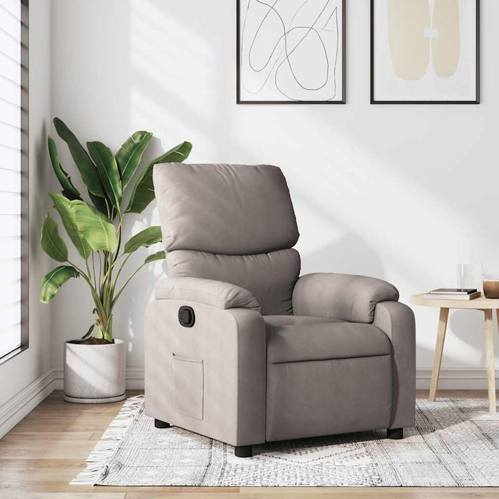 Fotoliu rabatabil, gri taupe, material textil - WALTI WALTI