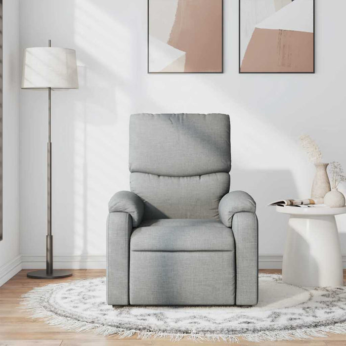 Fotoliu de masaj rabatabil, gri deschis, textil - WALTI WALTI