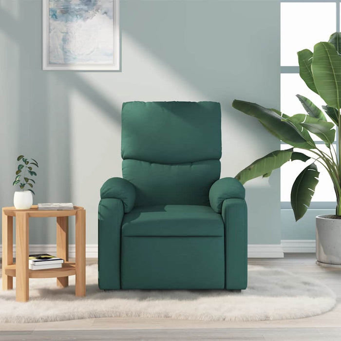Fotoliu de masaj rabatabil, verde închis, material textil - WALTI WALTI