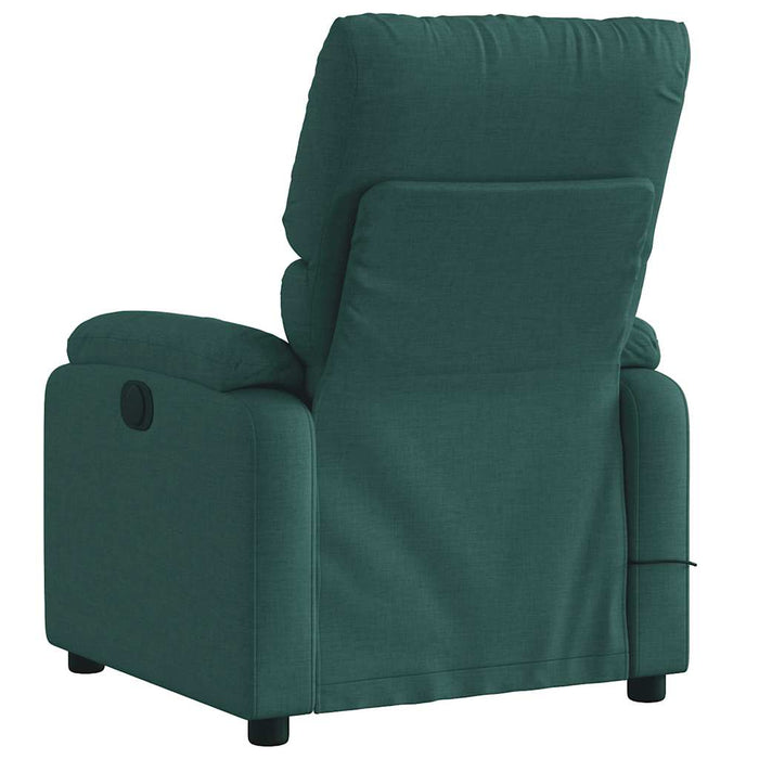 Fotoliu de masaj rabatabil, verde închis, material textil - WALTI WALTI