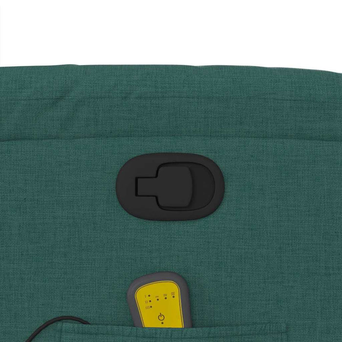 Fotoliu de masaj rabatabil, verde închis, material textil - WALTI WALTI
