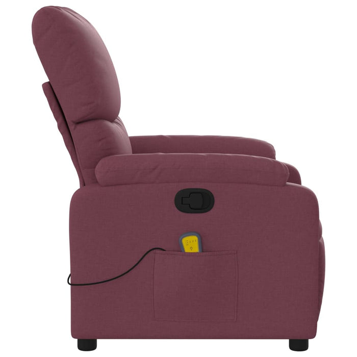 Fotoliu de masaj rabatabil, violet, material textil WALTI