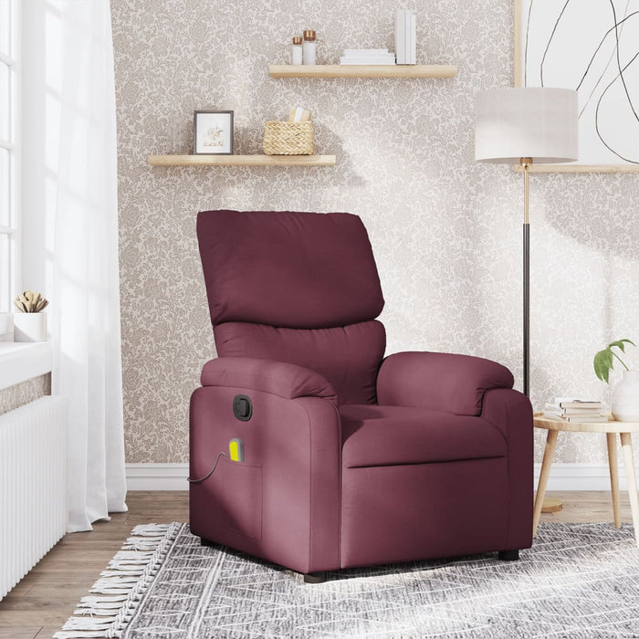 Fotoliu de masaj rabatabil, violet, material textil WALTI