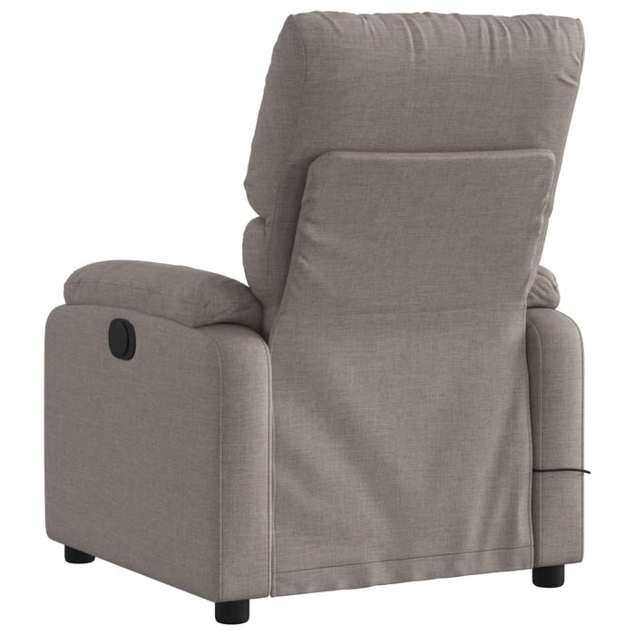 Fotoliu de masaj rabatabil, gri taupe, material textil - WALTI WALTI