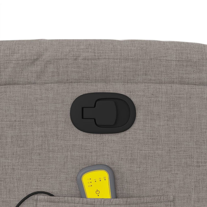 Fotoliu de masaj rabatabil, gri taupe, material textil - WALTI WALTI