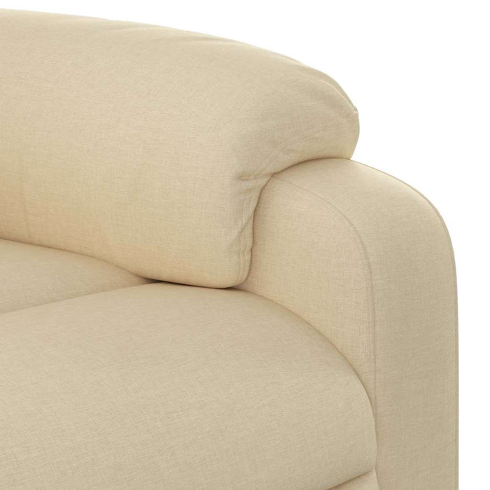 Fotoliu rabatabil de masaj, crem, material textil - WALTI WALTI