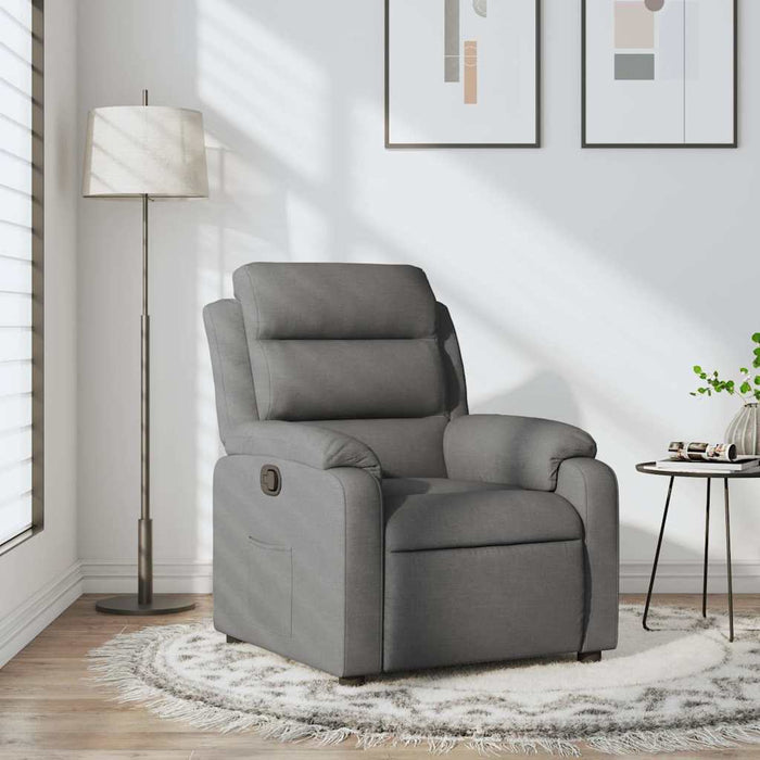 Fotoliu rabatabil, gri închis, material textil - WALTI WALTI